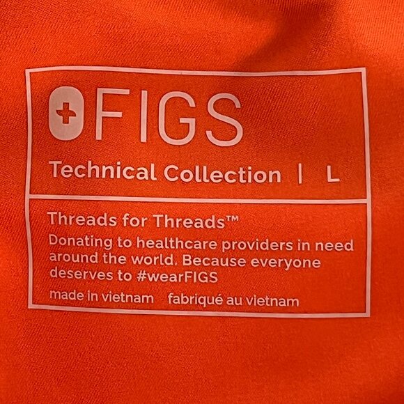 Limited Ed Figs Womens Zamora High Waisted Jogger Scrub Pants Sunset Orange L - Picture 7 of 12